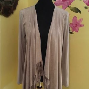 INC International Concepts Fringe Long Cardigan